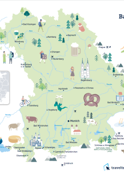 Poster für Katalog - Bayern Karte Englisch