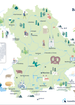 Poster for catalog - Bavaria Map German